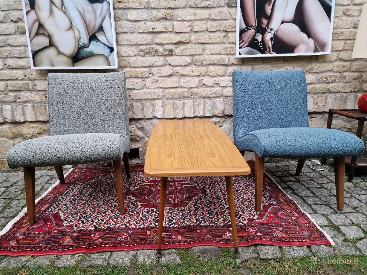 Vintažiniai mid century autoriniai foteliai Vostra - nuotraukos Nr. 9