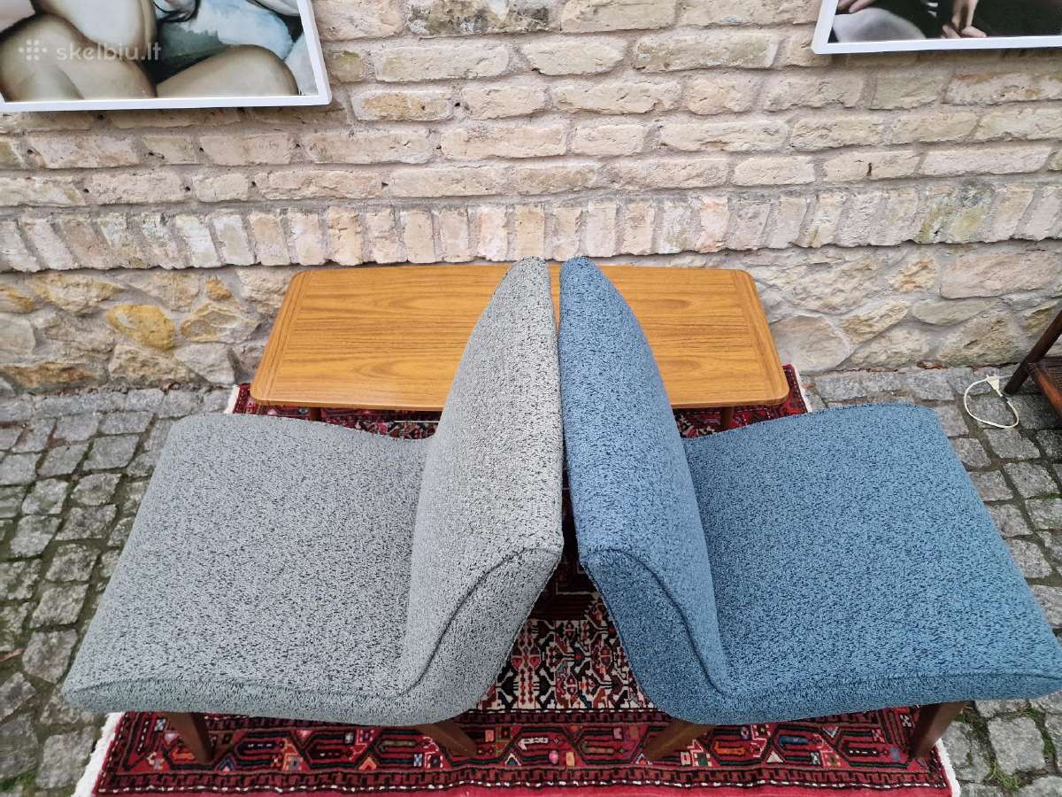 Vintažiniai mid century autoriniai foteliai Vostra - nuotraukos Nr. 15