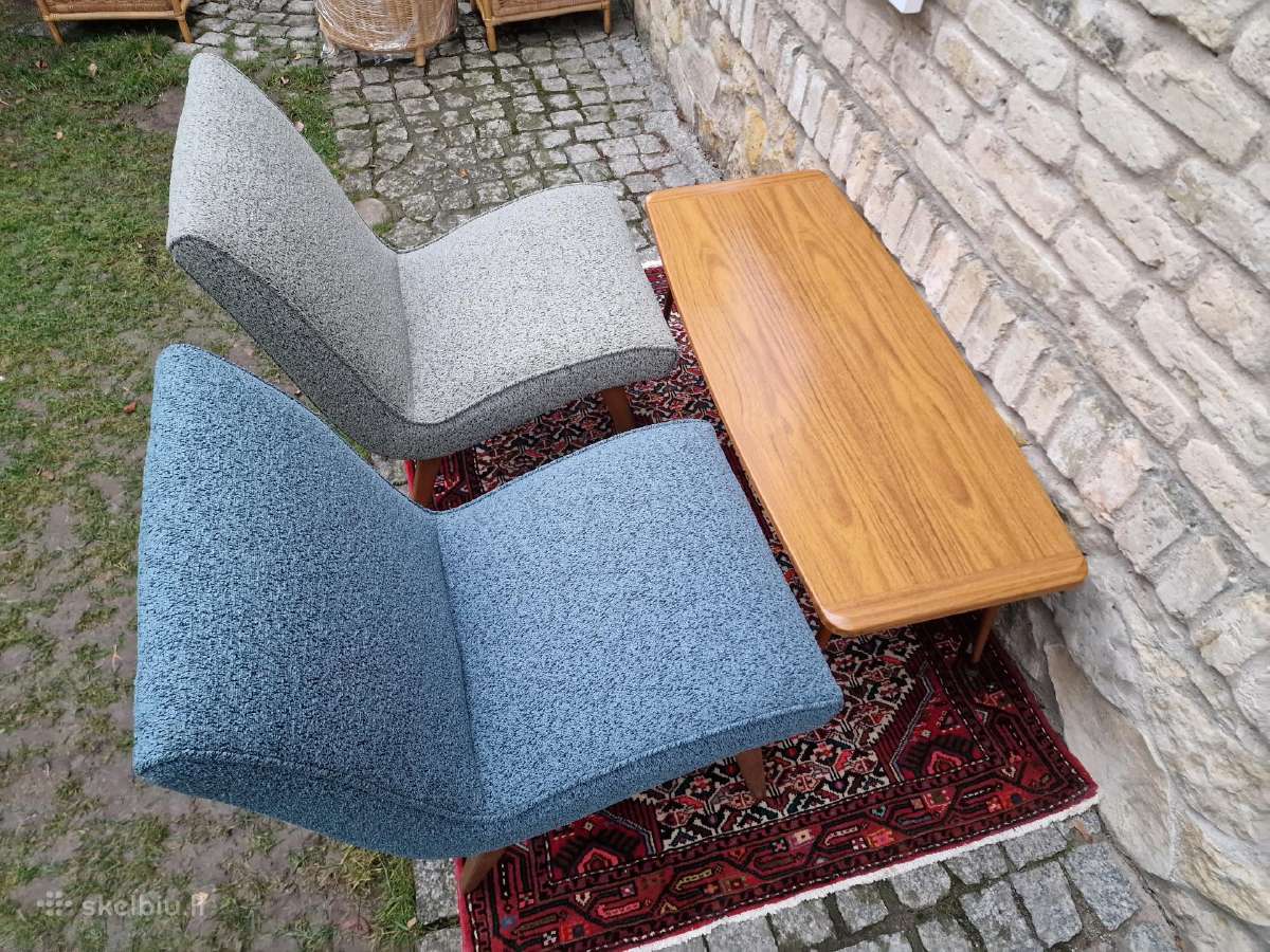 Vintažiniai mid century autoriniai foteliai Vostra - nuotraukos Nr. 20