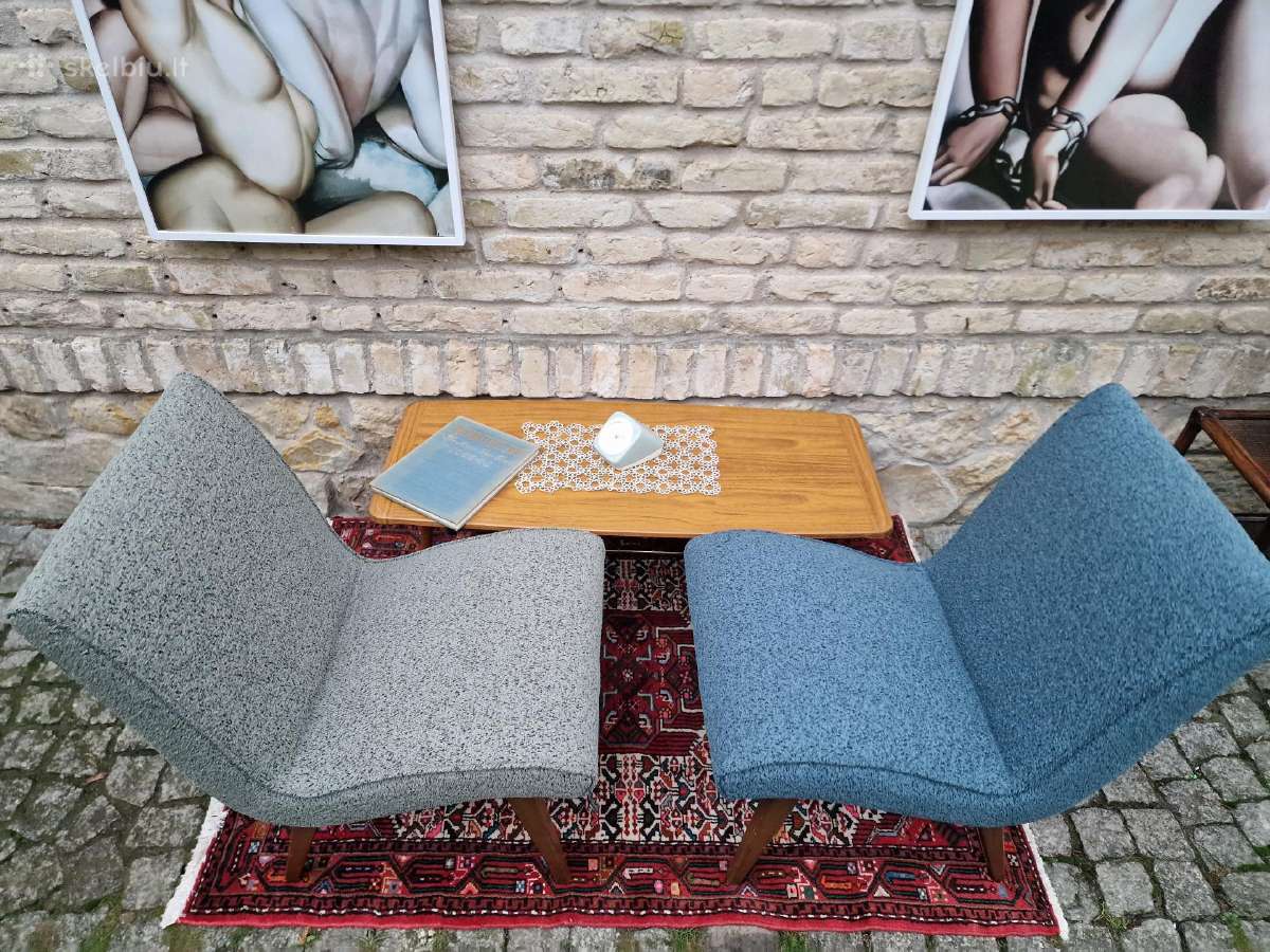 Vintažiniai mid century autoriniai foteliai Vostra - nuotraukos Nr. 30