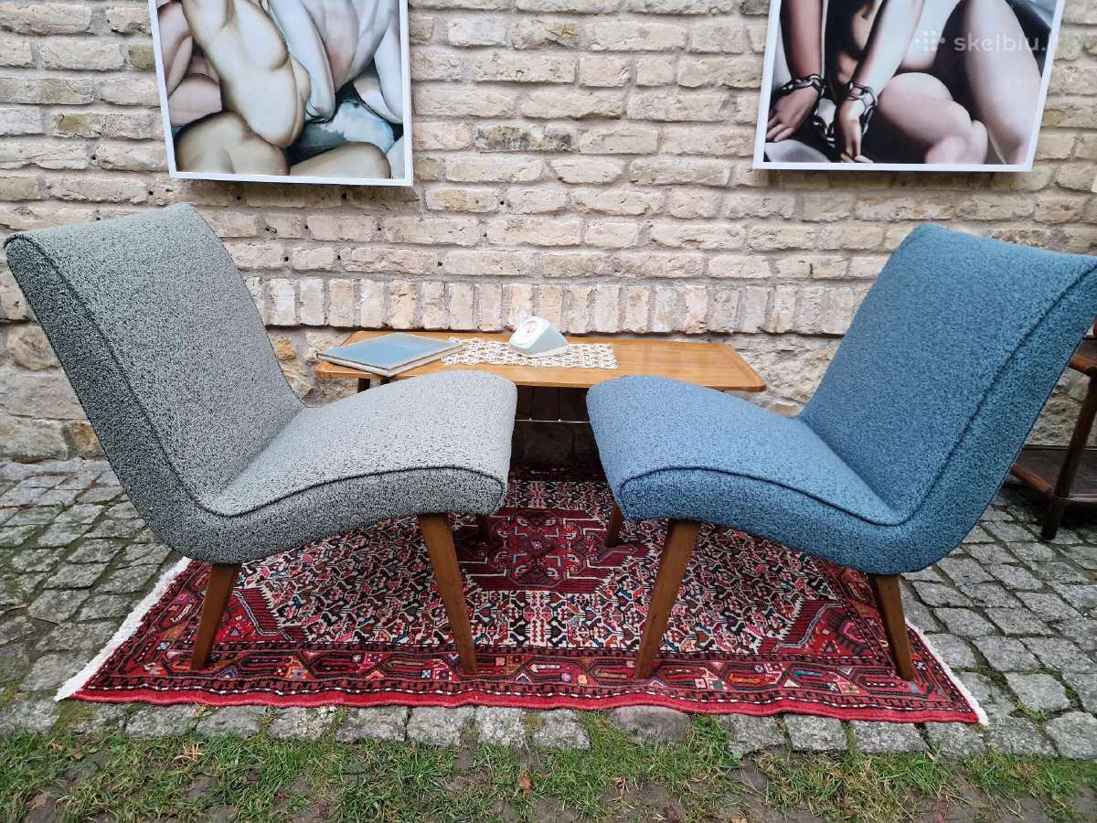 Vintažiniai mid century autoriniai foteliai Vostra - nuotraukos Nr. 31