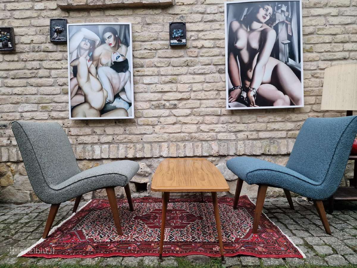 Vintažiniai mid century autoriniai foteliai Vostra - nuotraukos Nr. 32
