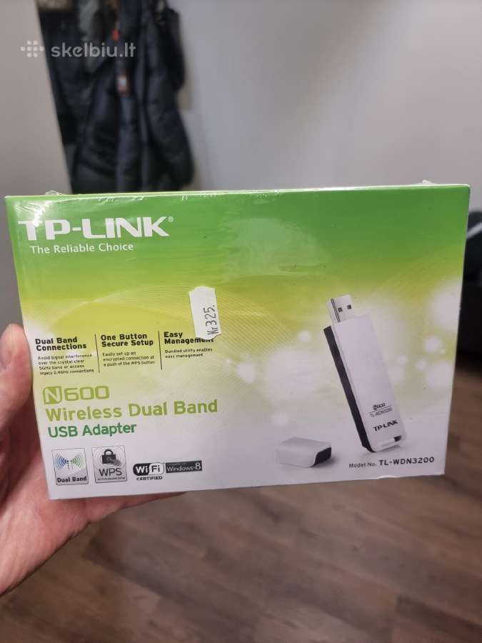 Tp-link n600 wireless dual band usb adapter. Nauja
