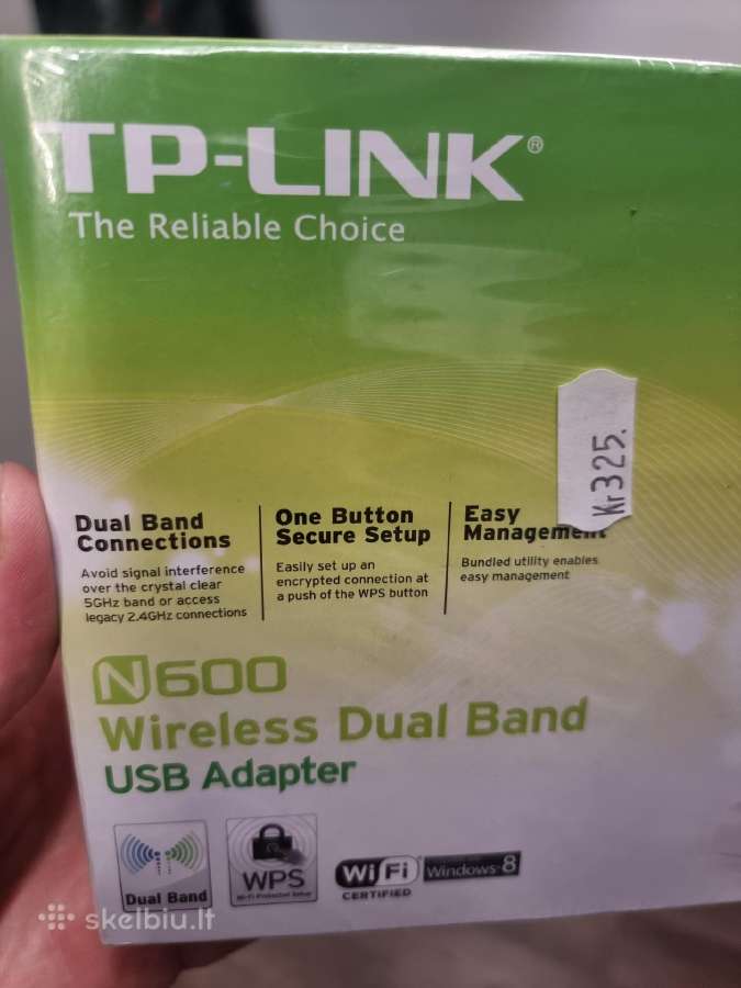 Tp-link n600 wireless dual band usb adapter. Nauja - nuotraukos Nr. 3