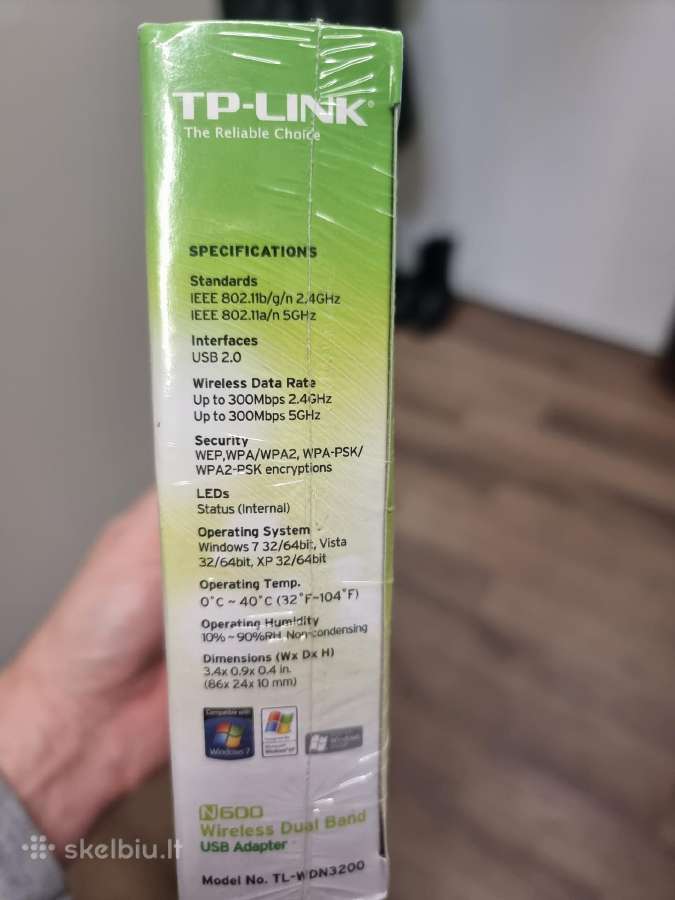 Tp-link n600 wireless dual band usb adapter. Nauja - nuotraukos Nr. 4