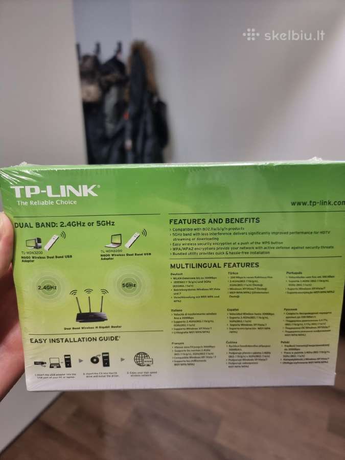 Tp-link n600 wireless dual band usb adapter. Nauja - nuotraukos Nr. 5