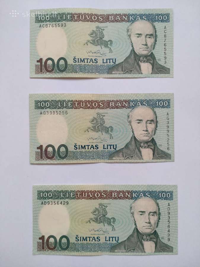 100 litų 1991 m.