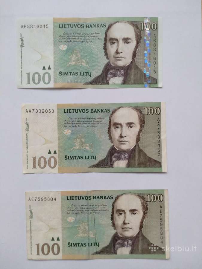 100 litų 2000 m. ir 2007 m.