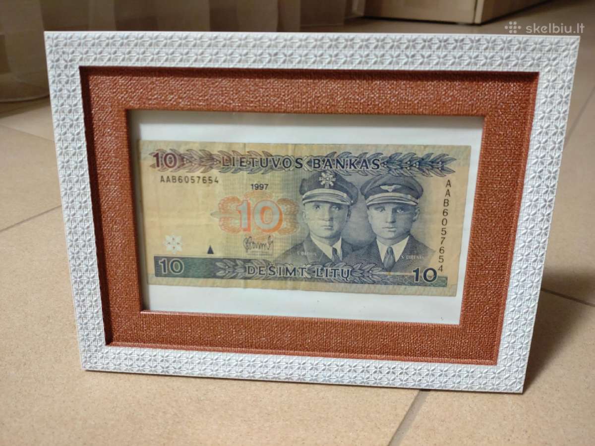 10 litų banknotas rėmelyje, 1997 m.