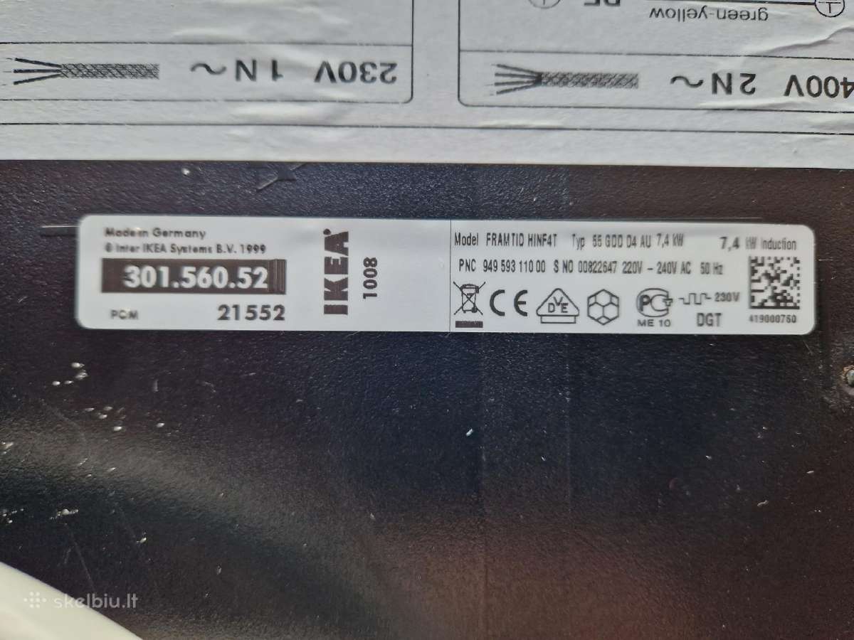 Ikea (Electrolux) Indukcinė kaitlentė. 70 cm pl. - nuotraukos Nr. 10