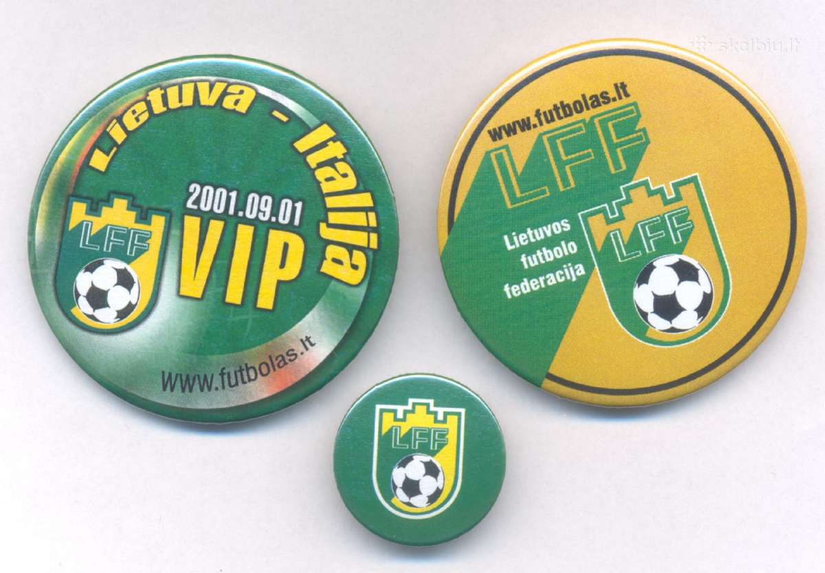 2001 Futbolas Lietuva Italija VIP ženklelis