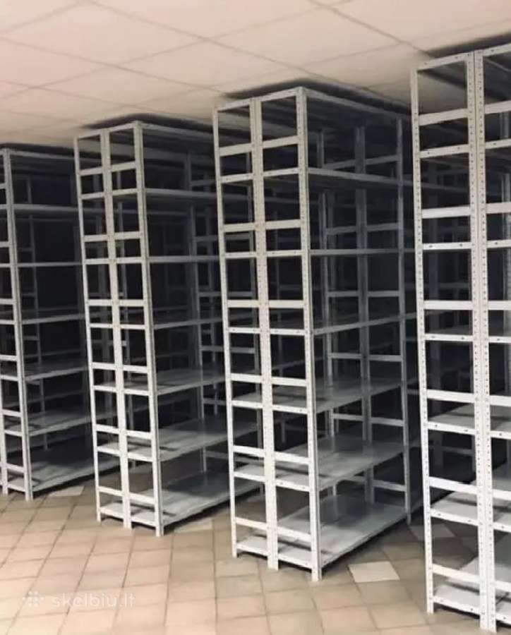 Metalinės lentynos sandėliui, garažui, parduotuvei