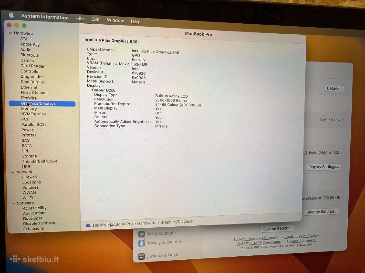Apple MacBook Pro 13" Mid-2017 A1708 #27 - nuotraukos Nr. 10