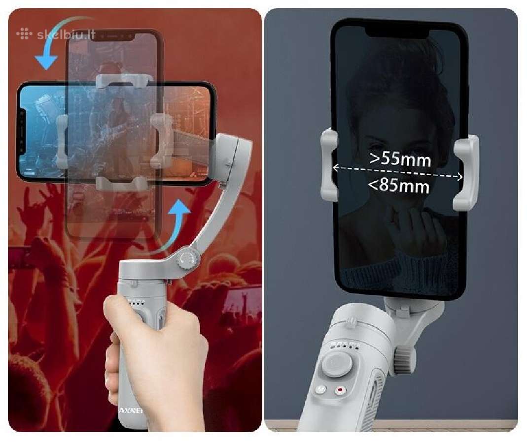 Asmenukių lazda (Selfie sticks) su gimbal, pultu - nuotraukos Nr. 3