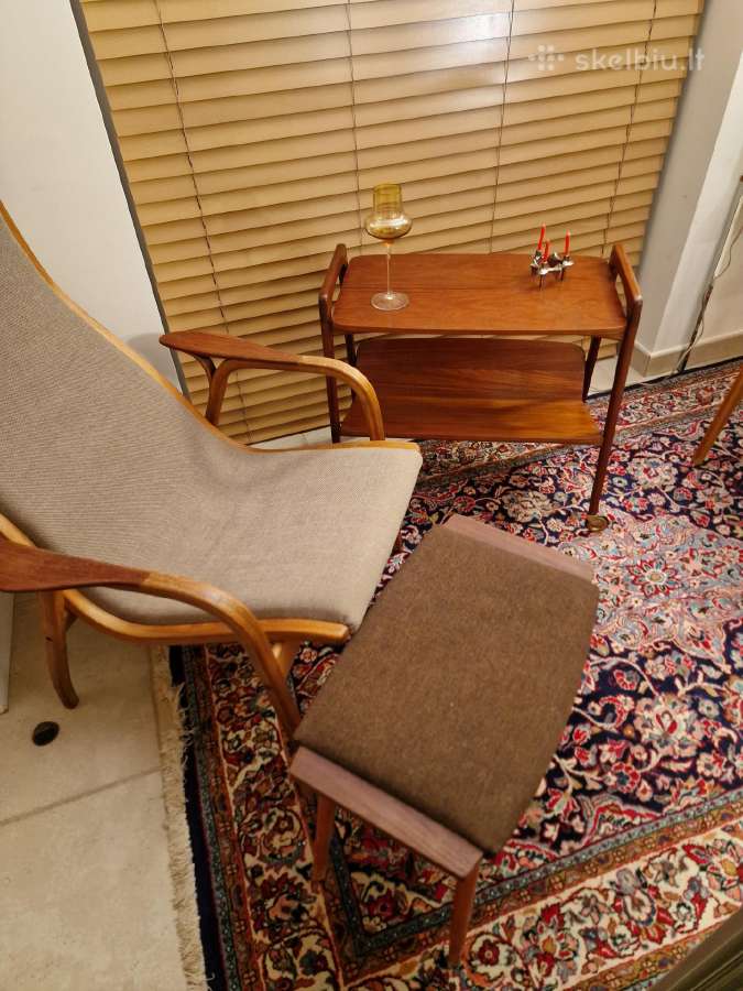 Vintažinis mid century tikmedžio staliukas - nuotraukos Nr. 13