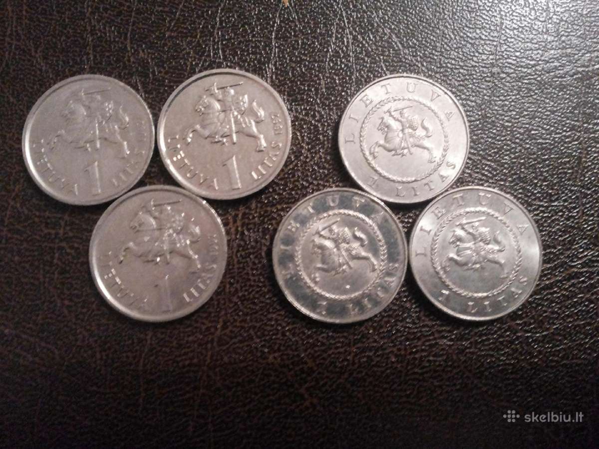 Vieno Lito Proginės Monetos - nuotraukos Nr. 2