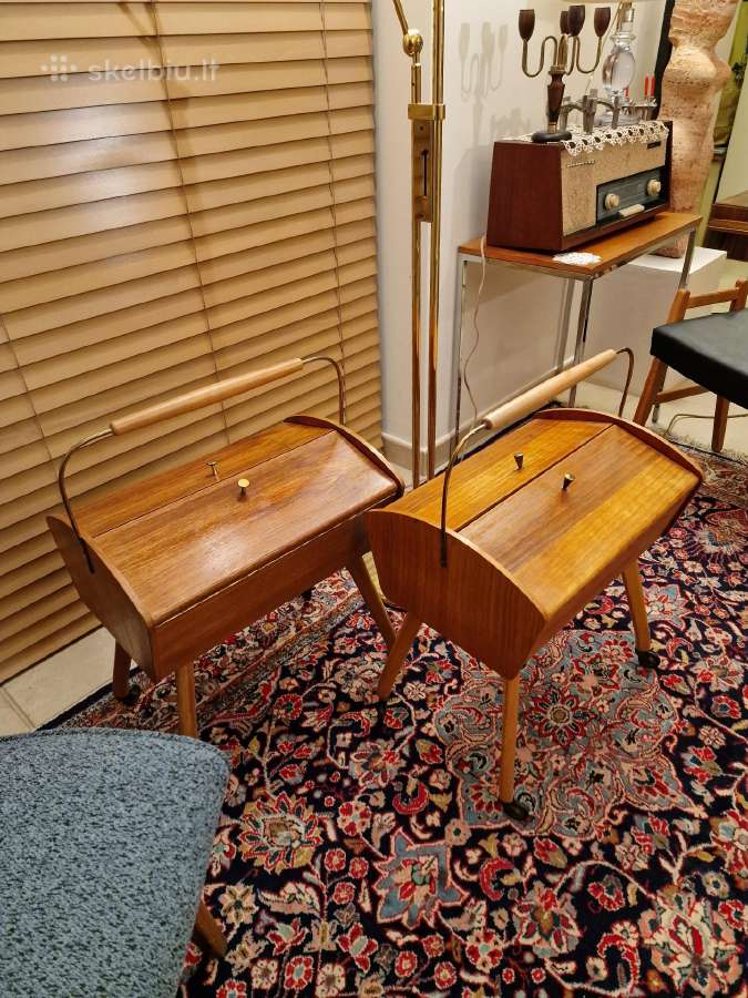 Vintažinė mid century rankdarbių dėžutė -siūlinė - nuotraukos Nr. 20