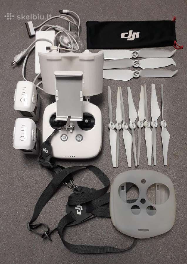 Dji Phantom 4 drono valdiklis, 2 akum. ir kitą - nuotraukos Nr. 3