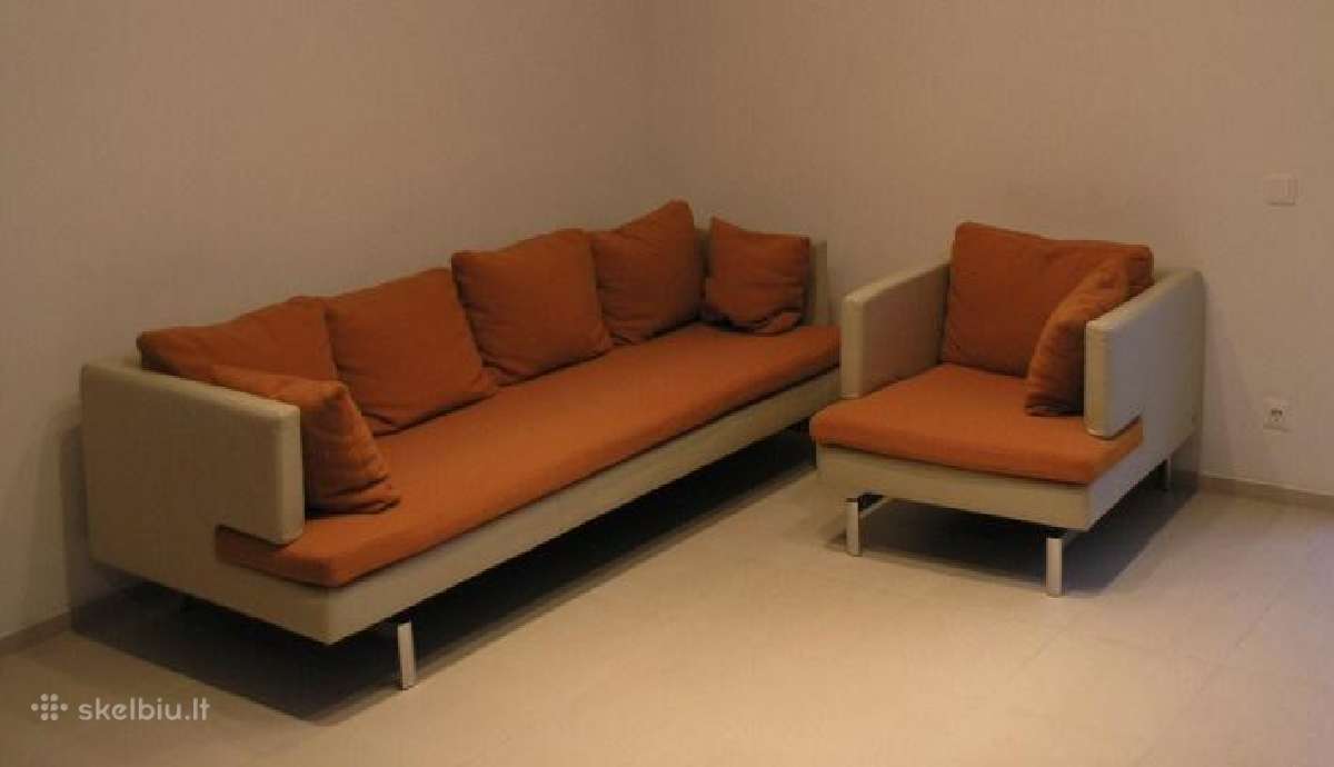 Puiki sofa su foteliu