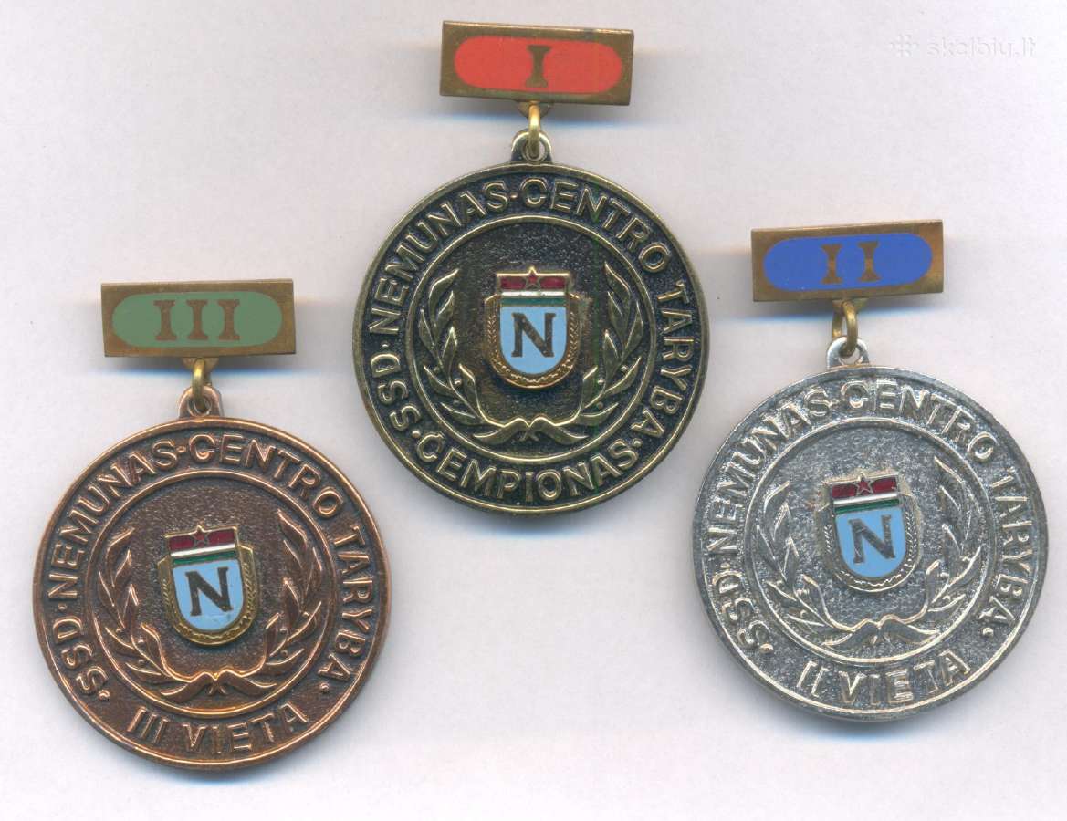 SSD Nemunas Centro Tarybos medaliai 5 vnt - nuotraukos Nr. 2