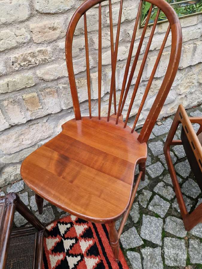 Vintažinės mid century bukmedžio Windsoro kėdės - nuotraukos Nr. 3