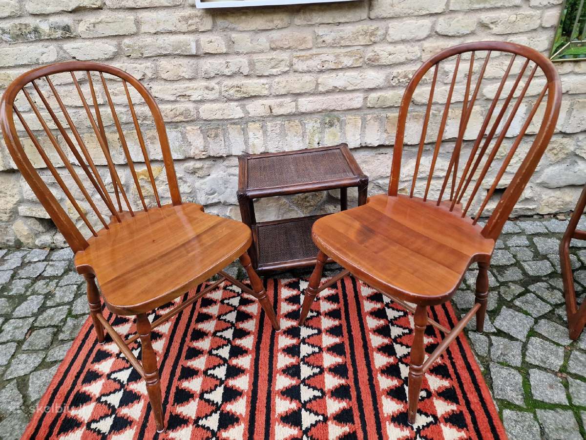 Vintažinės mid century bukmedžio Windsoro kėdės - nuotraukos Nr. 8