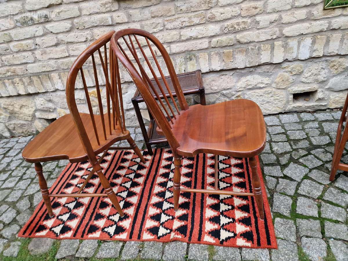 Vintažinės mid century bukmedžio Windsoro kėdės - nuotraukos Nr. 12