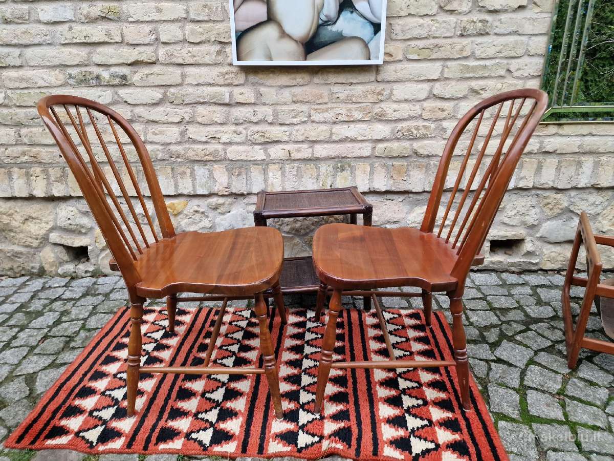 Vintažinės mid century bukmedžio Windsoro kėdės - nuotraukos Nr. 13
