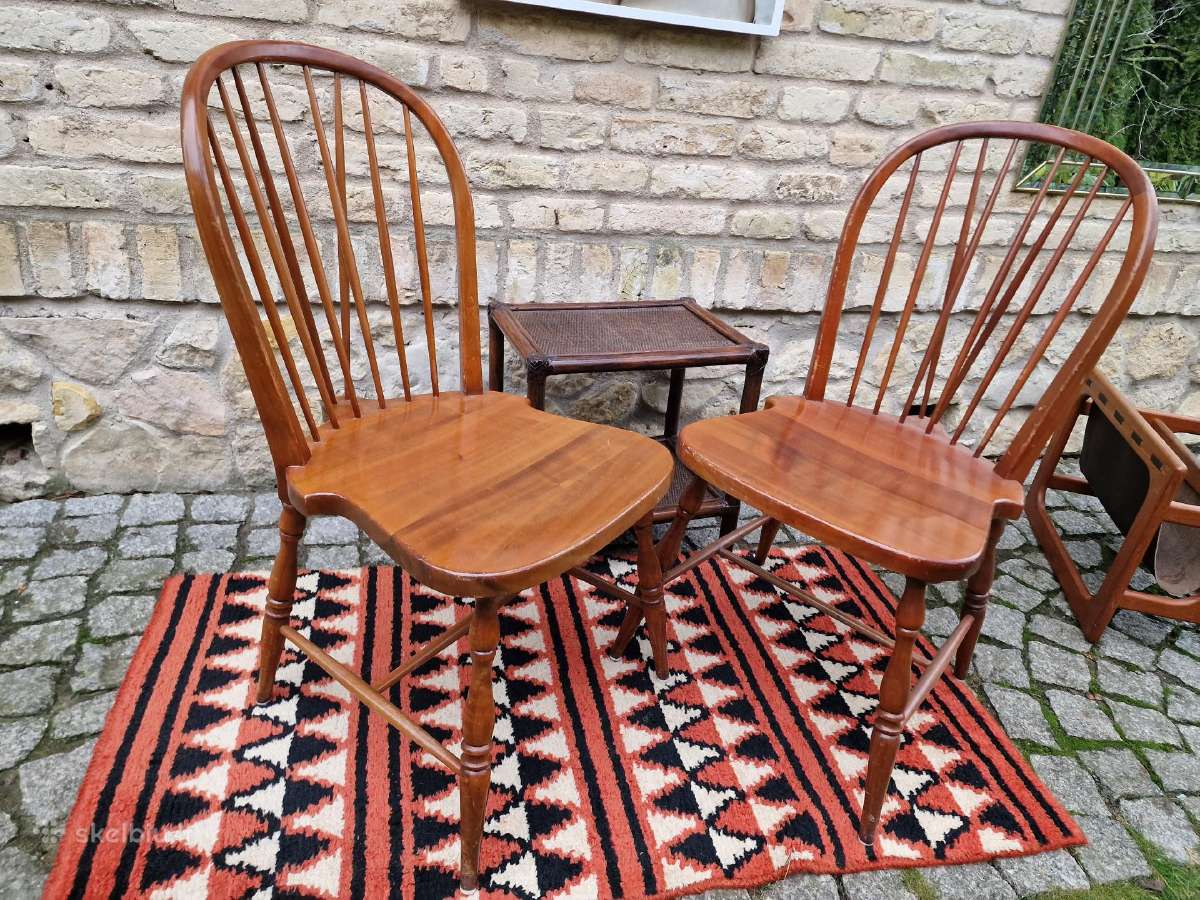 Vintažinės mid century bukmedžio Windsoro kėdės - nuotraukos Nr. 18