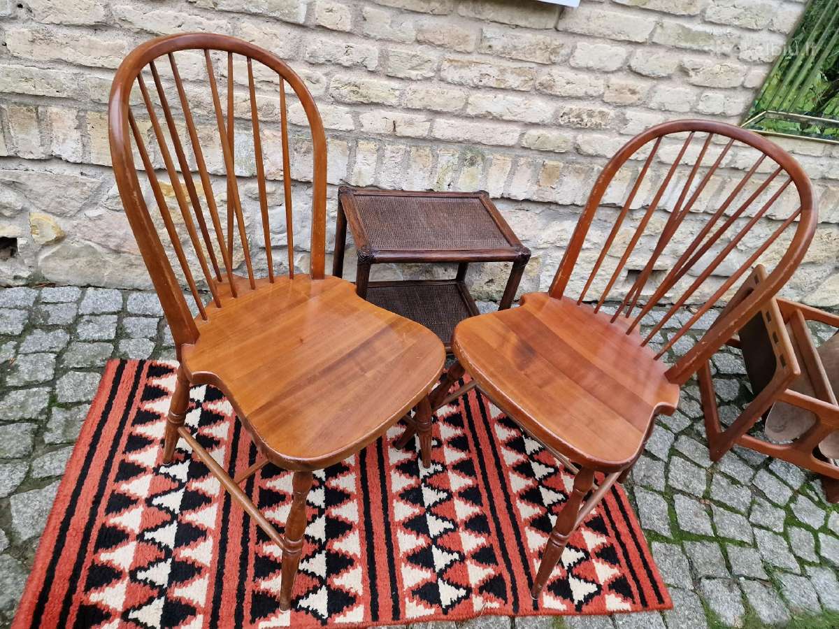 Vintažinės mid century bukmedžio Windsoro kėdės - nuotraukos Nr. 19