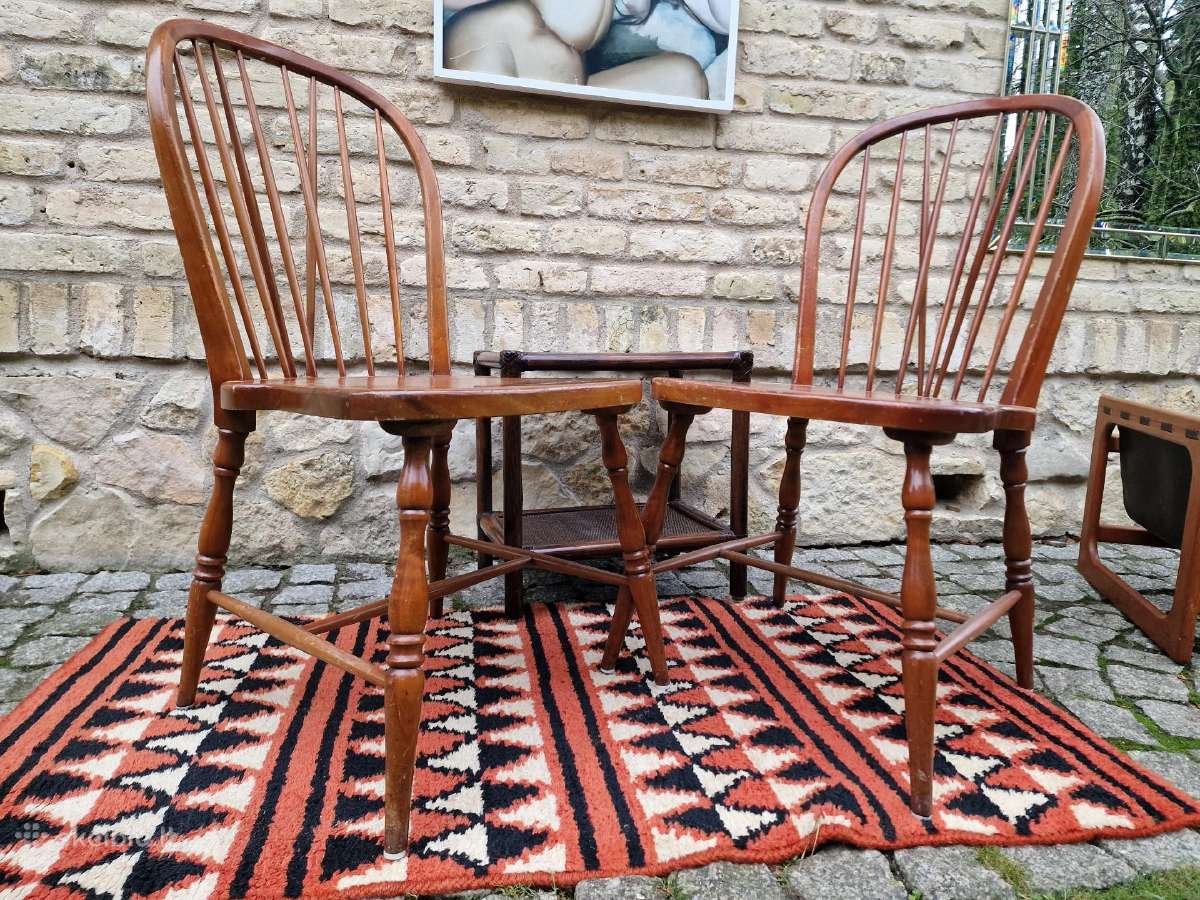Vintažinės mid century bukmedžio Windsoro kėdės - nuotraukos Nr. 20