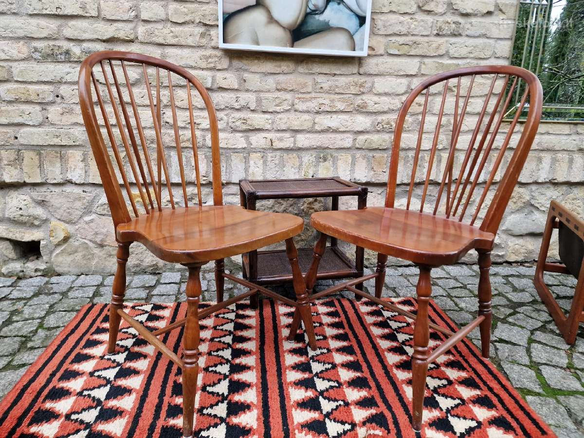 Vintažinės mid century bukmedžio Windsoro kėdės - nuotraukos Nr. 21