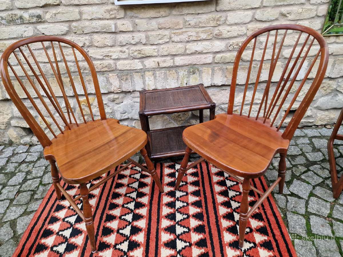 Vintažinės mid century bukmedžio Windsoro kėdės - nuotraukos Nr. 27
