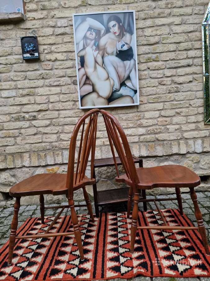 Vintažinės mid century bukmedžio Windsoro kėdės - nuotraukos Nr. 30