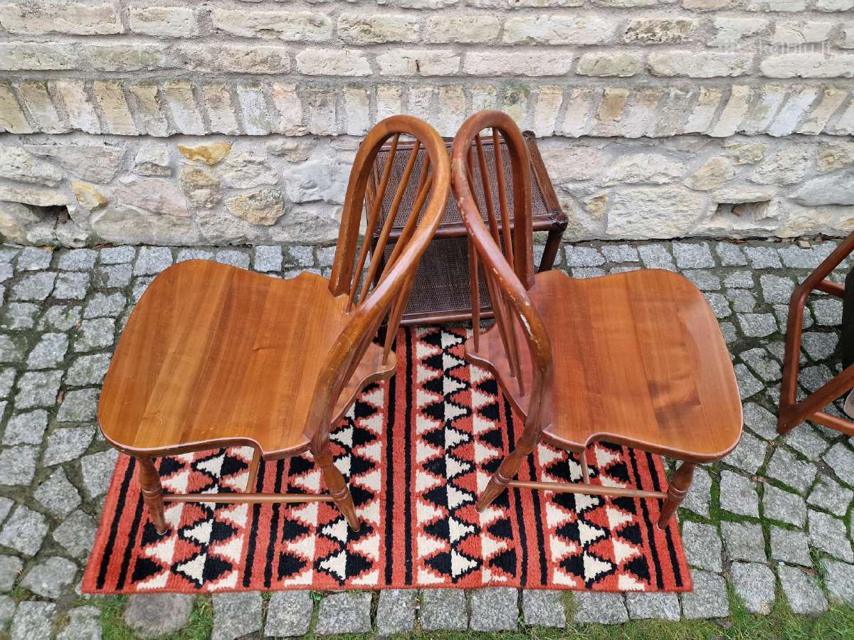 Vintažinės mid century bukmedžio Windsoro kėdės - nuotraukos Nr. 31