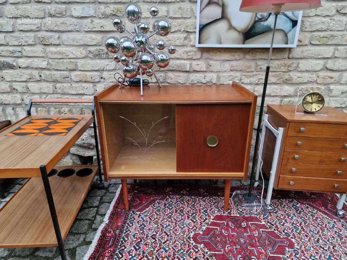 Vintažinė mid century tikmedžio indauja - nuotraukos Nr. 2