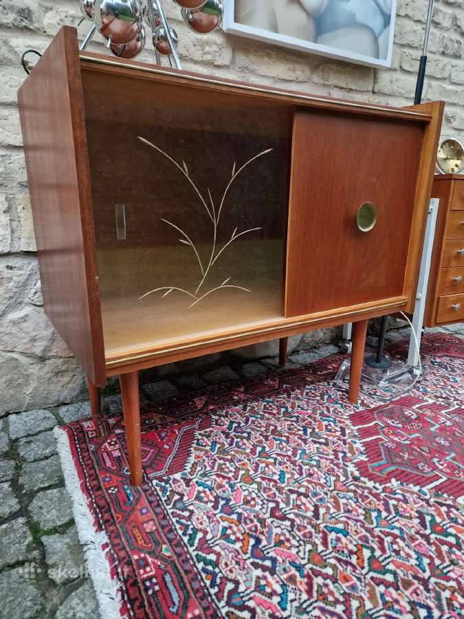 Vintažinė mid century tikmedžio indauja - nuotraukos Nr. 5