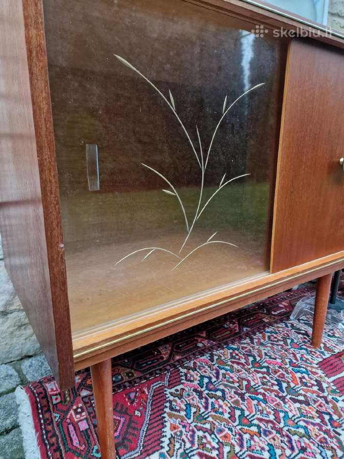 Vintažinė mid century tikmedžio indauja - nuotraukos Nr. 7
