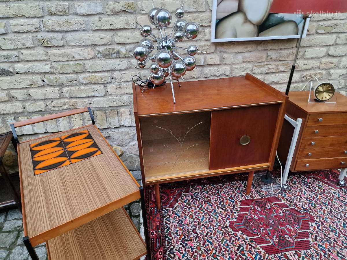 Vintažinė mid century tikmedžio indauja - nuotraukos Nr. 11