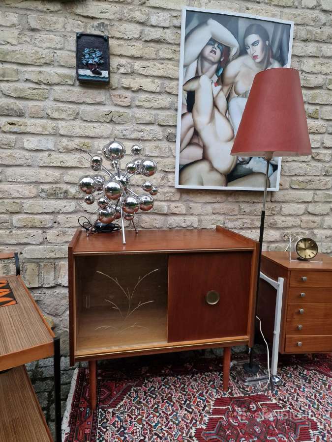 Vintažinė mid century tikmedžio indauja - nuotraukos Nr. 12