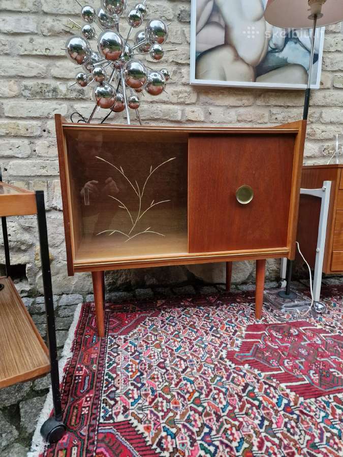 Vintažinė mid century tikmedžio indauja - nuotraukos Nr. 13