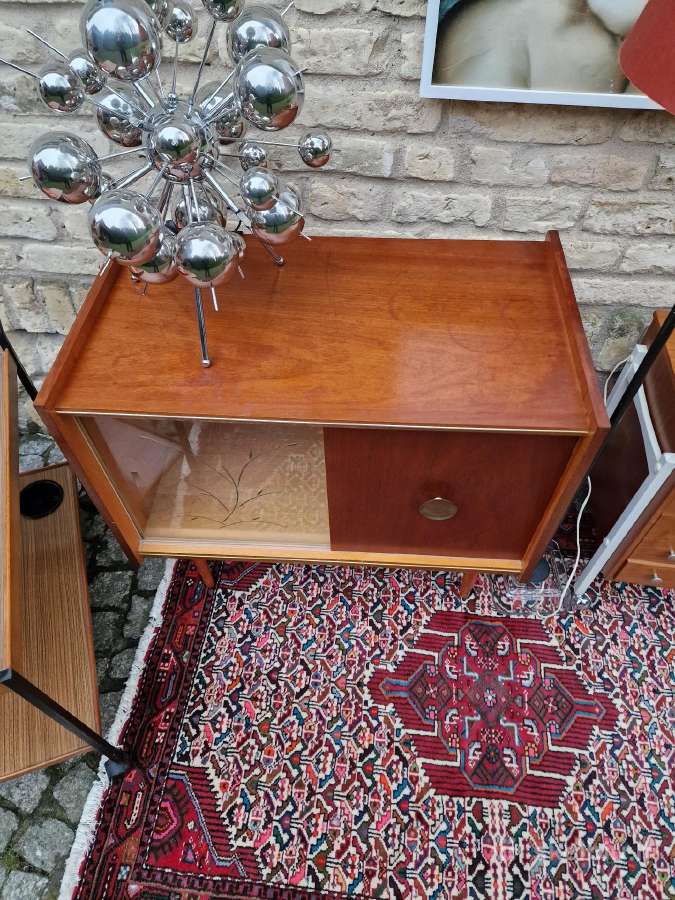 Vintažinė mid century tikmedžio indauja - nuotraukos Nr. 14