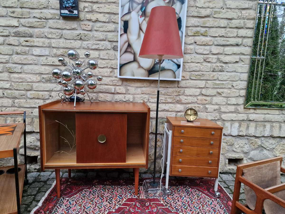 Vintažinė mid century tikmedžio indauja - nuotraukos Nr. 17