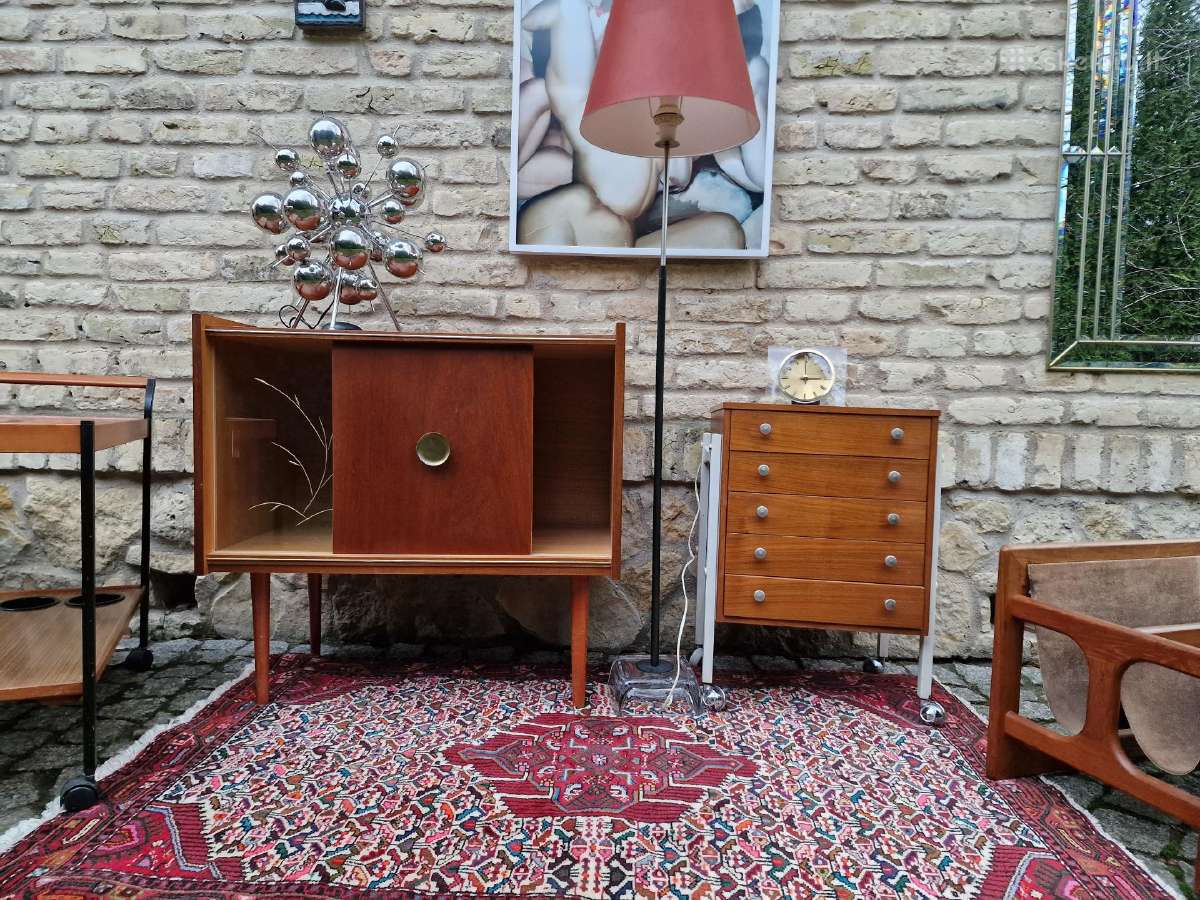 Vintažinė mid century tikmedžio indauja - nuotraukos Nr. 18