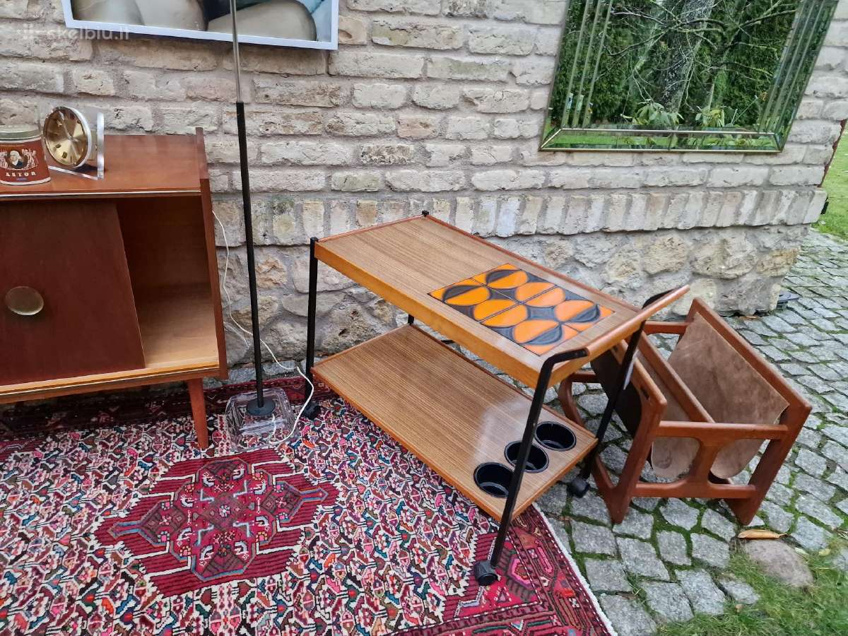 Vintažinis mid century serviravimo staliukas - nuotraukos Nr. 3