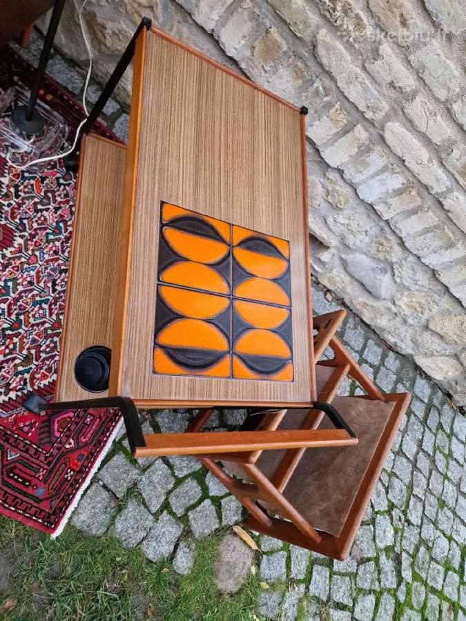 Vintažinis mid century serviravimo staliukas - nuotraukos Nr. 4