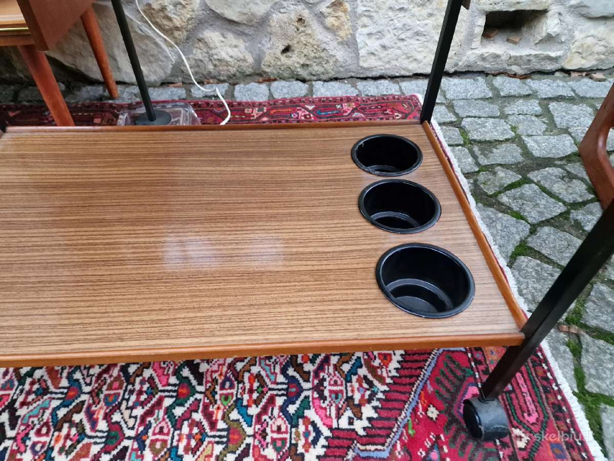 Vintažinis mid century serviravimo staliukas - nuotraukos Nr. 5