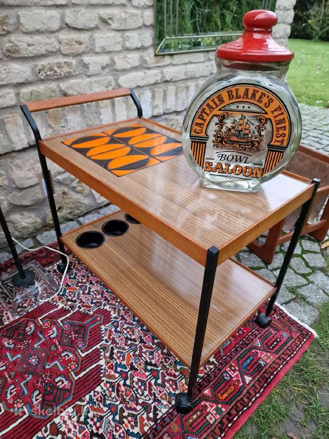 Vintažinis mid century serviravimo staliukas - nuotraukos Nr. 8