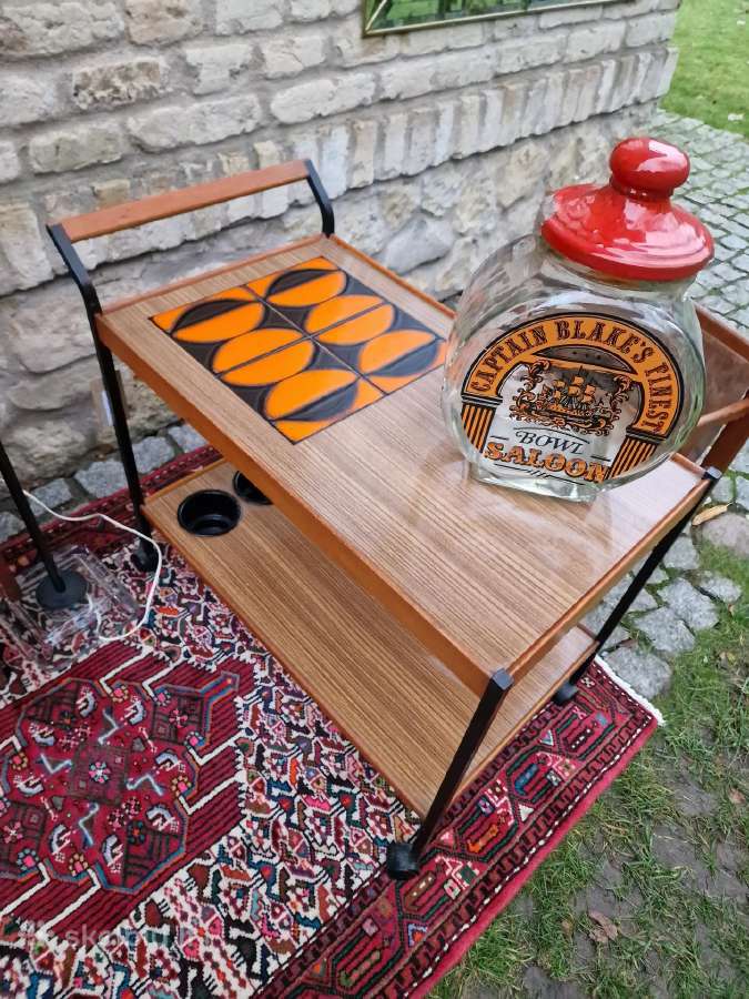 Vintažinis mid century serviravimo staliukas - nuotraukos Nr. 9