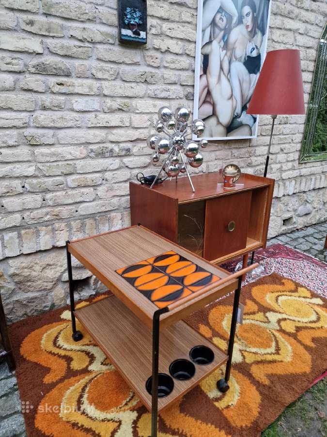 Vintažinis mid century serviravimo staliukas - nuotraukos Nr. 19